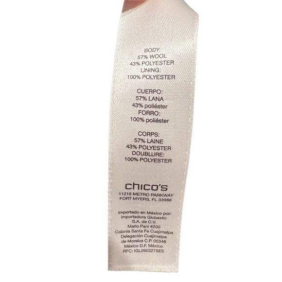 CHICO’S Zebra Print Wool Blend Vest Medium - Picture 11 of 14